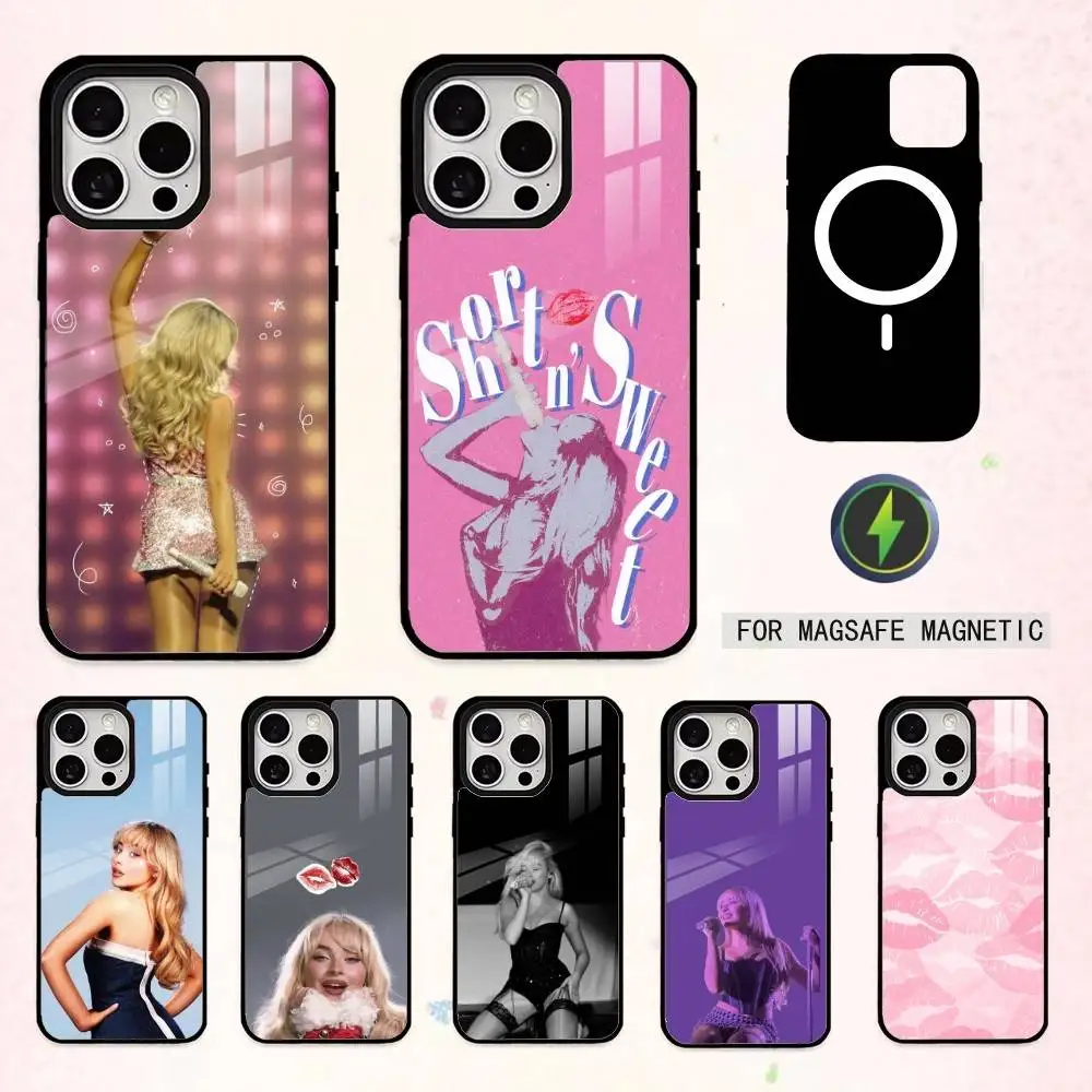 

Swag S-Sabrina Carpenter Phone Case For iPhone17,16,15,14,13,12,11 Plus,Pro Max Magnetic For Magsafe Wireless Charging