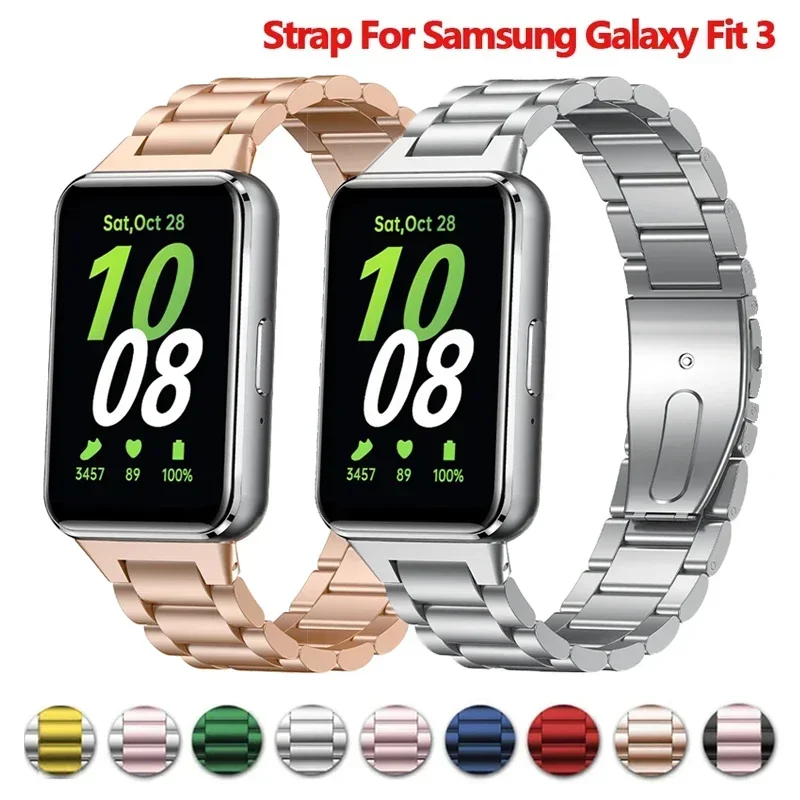 

Metal Strap for Samsung Galaxy Fit 3 Watch Replacement Stainless Steel Bracelet for Samsung Galaxy Fit 3 Wrist band Accessories