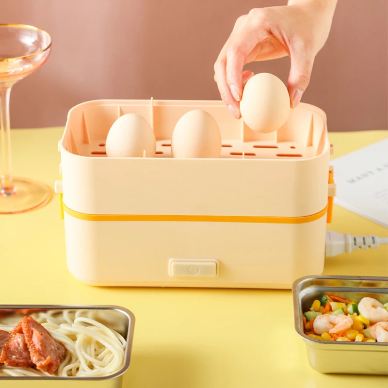 110V/220V Lunch Box Food Container Portable Electric Heating Insulation Dinnerware Food Storage Container Bento Lunch Box