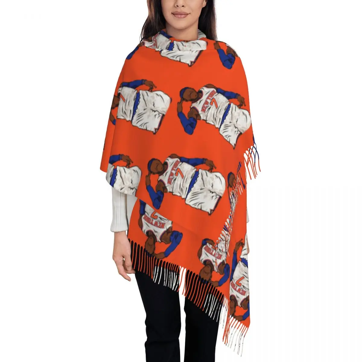 

Carmelo Anthony Celebration Sketch Scarf Tassel Scarves for Women Soft Warm Shawls and Wraps Long Fall Winter Shawl Wrap