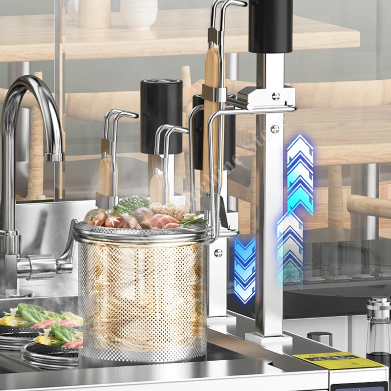 Noodle Cooker 6 Baskets Noodle Boiler Electric Gas Commercial Restaurant Kitchen Cooking Equipment Auto lift Pasta Cooker