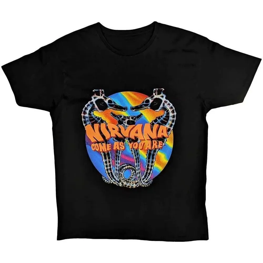 Rock Band Nirvana Nevermind Classic Funny Poster Graphic Print T-Shirt Summer New Tee Men Women Oversized Crewneck Cotton Top