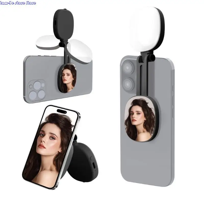 D0UA Professional Studio Quality Phone Individual portrait Light Attachment 3 Color Temperatures Portable Portable For