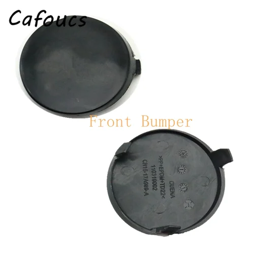 Imagen 2 del producto Tapa de cubierta de gancho de remolque de parachoques delantero y trasero sin pintar para Ford Ecosport 2013, 2014, 2015, 2016, 2017