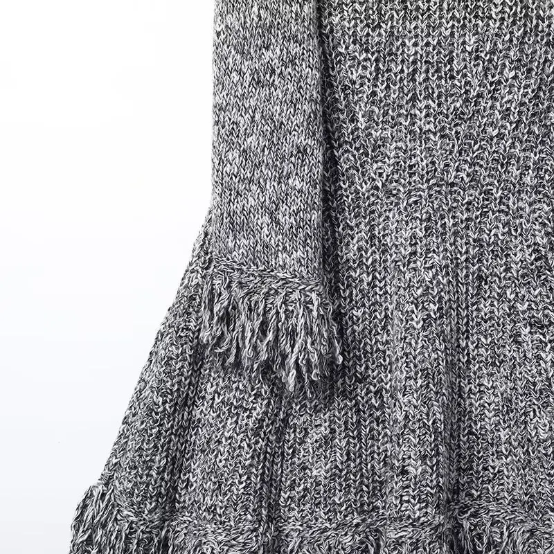 Colletto sciarpa con barba sciolta dal design casual in stile coreano 2025 top lavorato a maglia versatile alla moda autunno e inverno