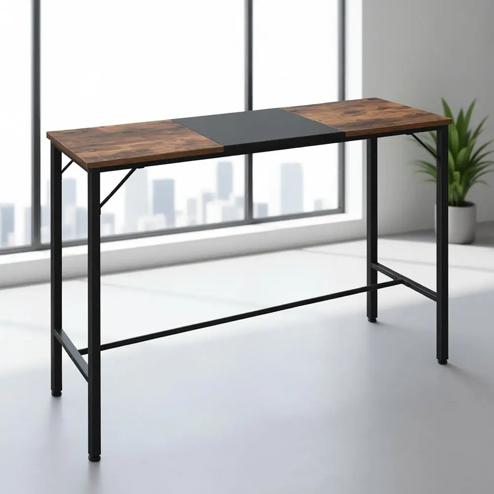 

Rustic Brown 47.1 Counter Height Bar Table, Durable Rectangular Pub Table for Small Spaces, Easy Assembly