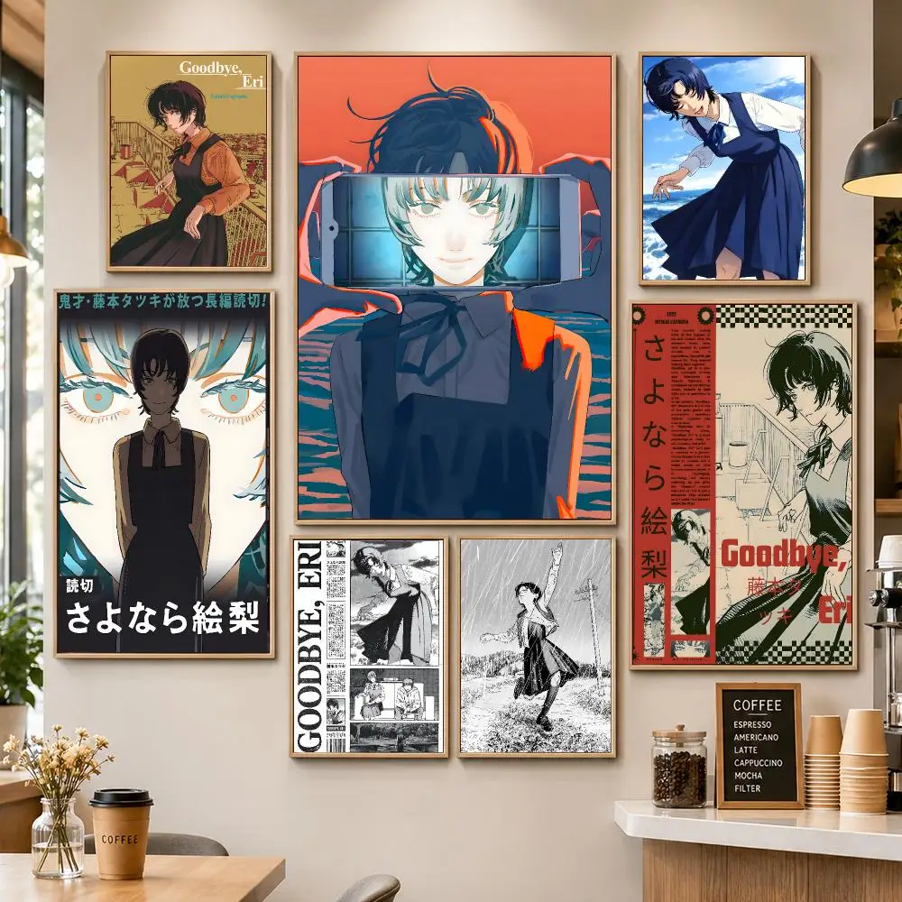Póster japonés de Manga Goodbye Eri, diseño de Fujimoto, en alta definición, para decorar paredes, ideal para apartamentos, residencias estudiantiles, oficinas, cafeterías, dormitorios y el hogar; un excelente regalo.