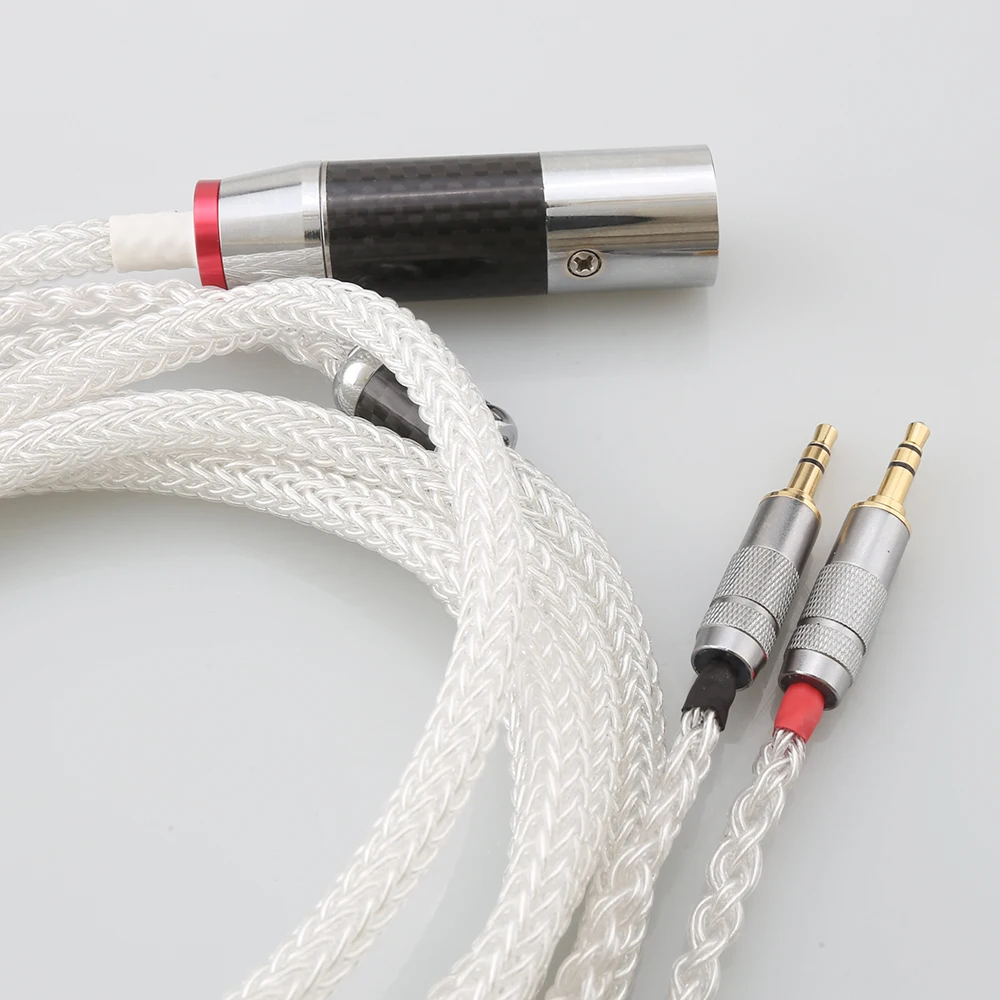 Cable de plata pura para auriculares HiFi, accesorio de 16 núcleos para Hifiman Sundara Ananda HE4XX HE560 HE-350 HE1000se HE6se he400i he400se Arya