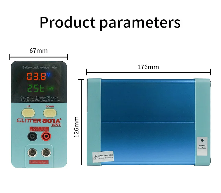 

GLITTER 801A+ Lithium Battery Soldering Welder With 70B Spot Welding Pen 18650 Battery Spot Welding Machine for DIY Battery Pack