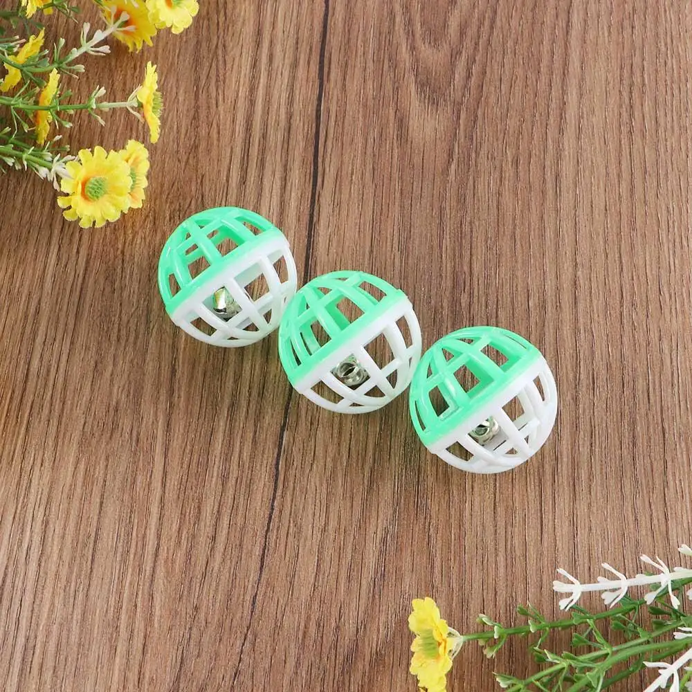 3.8cm Random Color Interactive With Bells Plastic Hollow Pet Supplies Cat  Training Tools Throw Ball