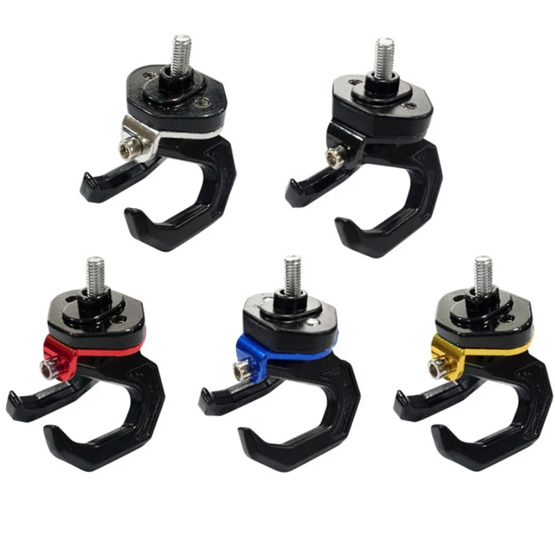 アルミ合金オートバイヘルメットダブルフック​​マウントバイクスクーターヘルメットホルダーユニバーサルフックハンガーバッグアクセサリー