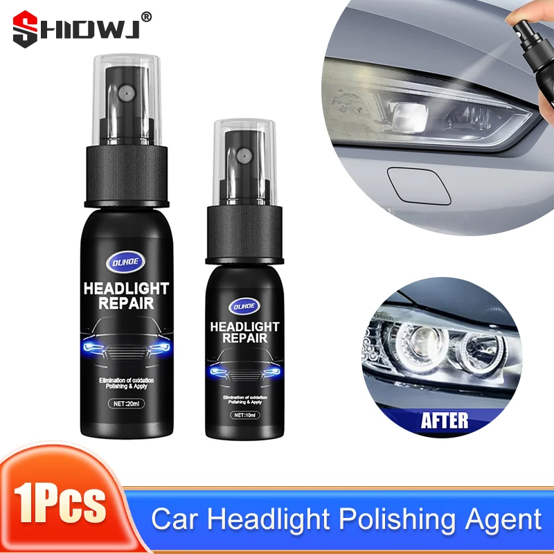 Car Headlight Polishing Agent Scratch Remover Repair Fluid Headlight Renewal Polish And Maintenance Liquid Kit Auto Accessories