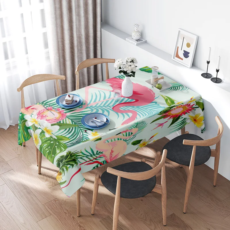 

Цветочная скатерть, тропическая скатерть, ботанический обеденный декор, яркие цветы, растительный узор, кухонный стол, дорожка для пляжной вечеринки, вкладка