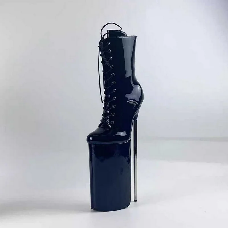 CACA-Botas de plataforma de tacón alto extremadamente alto para mujer y hombre, zapatos de Pole Dancing, fetiche, color negro, colores personalizados, 30cm/11,8"