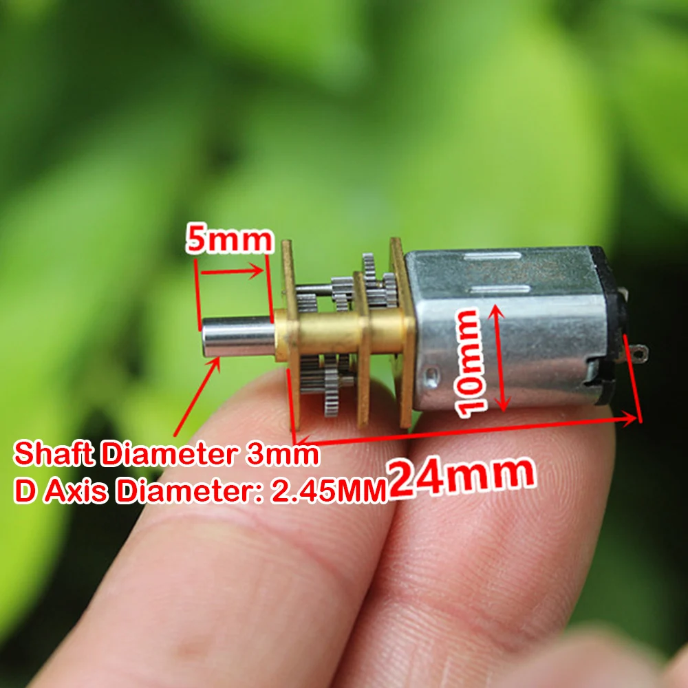 Mini N20 Gear Motor DC 3V 5V 6V 76RPM Gear Reducer Motor High Torque Low Speed All Metal Reduction Gearbox Engine for Toy Model