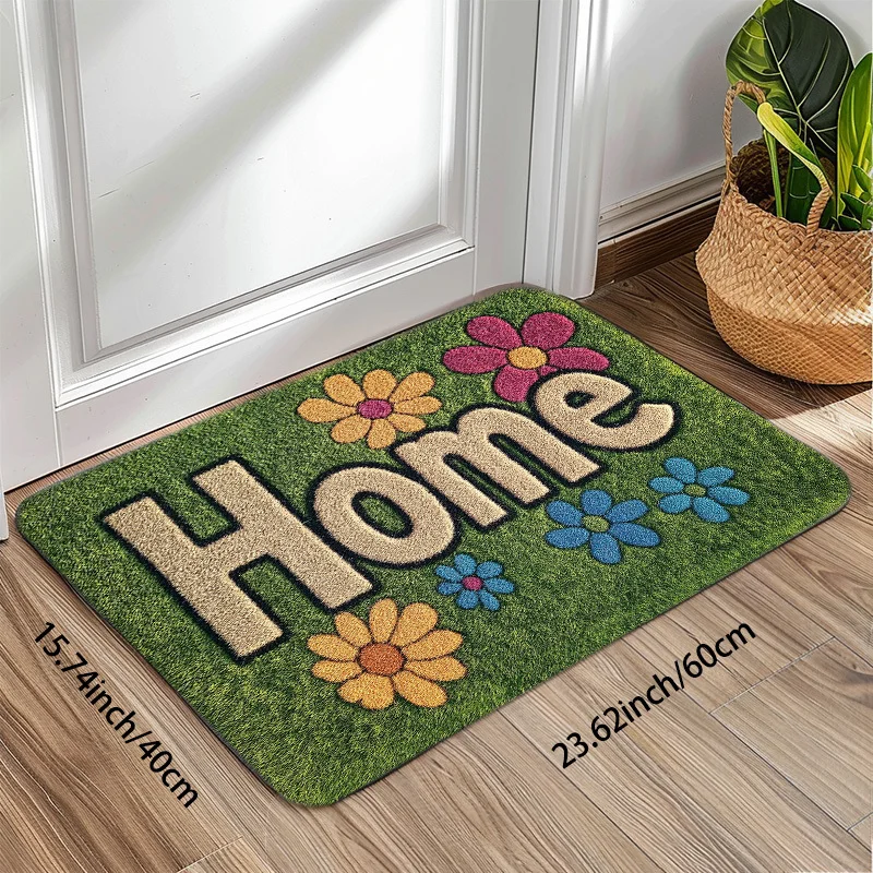 

Коврик VIKAMA с цветочным принтом, мягкий, удобный и машинная стирка, коврик для прихожей, кухни, ванной комнаты и декора гостиной