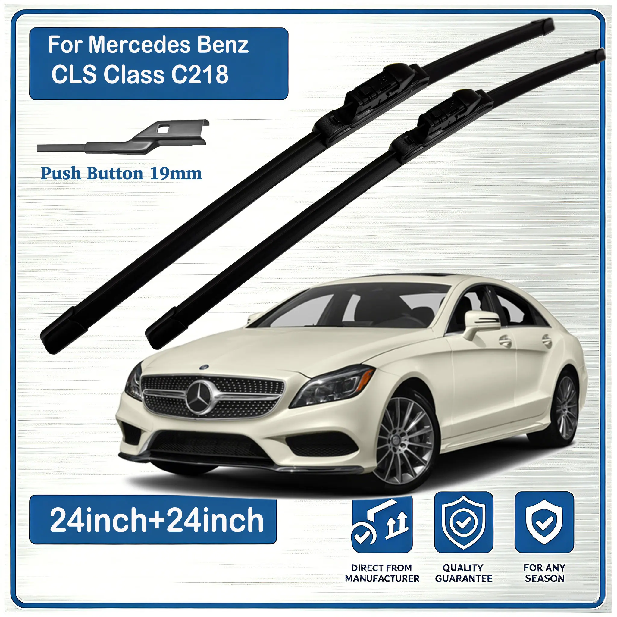 For Mercedes Benz CLS Class C218 2014-2017 Front Wiper Blades Windscreen Windshield Window WIPER 2PCS