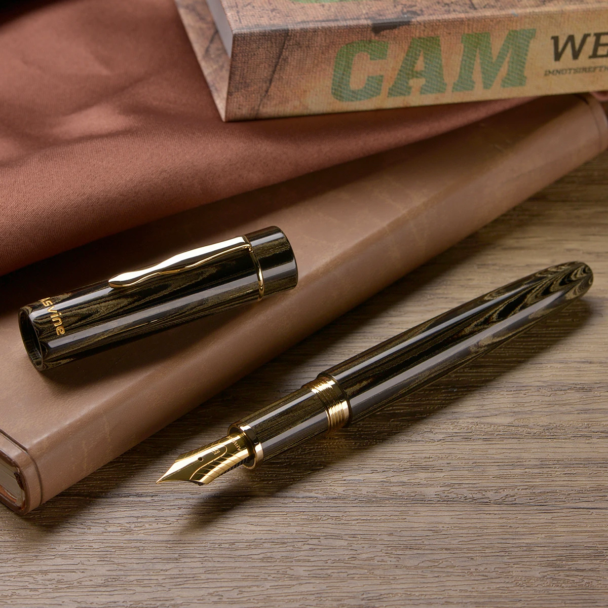 Asvine C2000 Ebonite Fountain Pen NO.8 EF/F/M/Stub 1.1 Nib, Germany Cumberland Handcraft Large Size Writing Pen