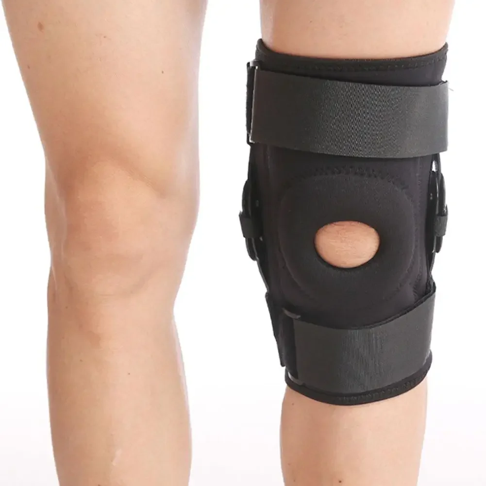 

1PCS Plus-Size Sports Knee Brace with Adjustable Strap Silicone Spring Knee Support Patella Protection Knee Pad for Runniing