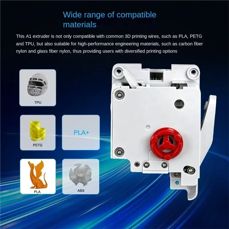 AT82-Extruder Unit Hardened Steel Gear Plastic Extruder Component Kit