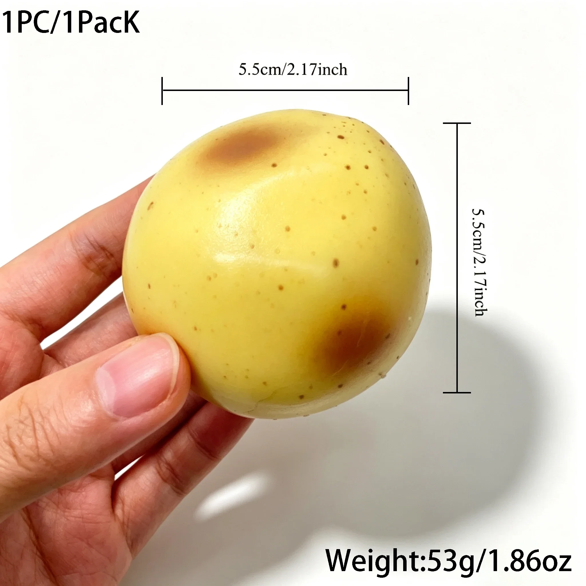 Crunchy Potato Squishy Stress Ball ASMR Fidget Toy Handmade Squeeze Ball Portable Anxiety Relief Sensory Toy for Adults Kids. view 2