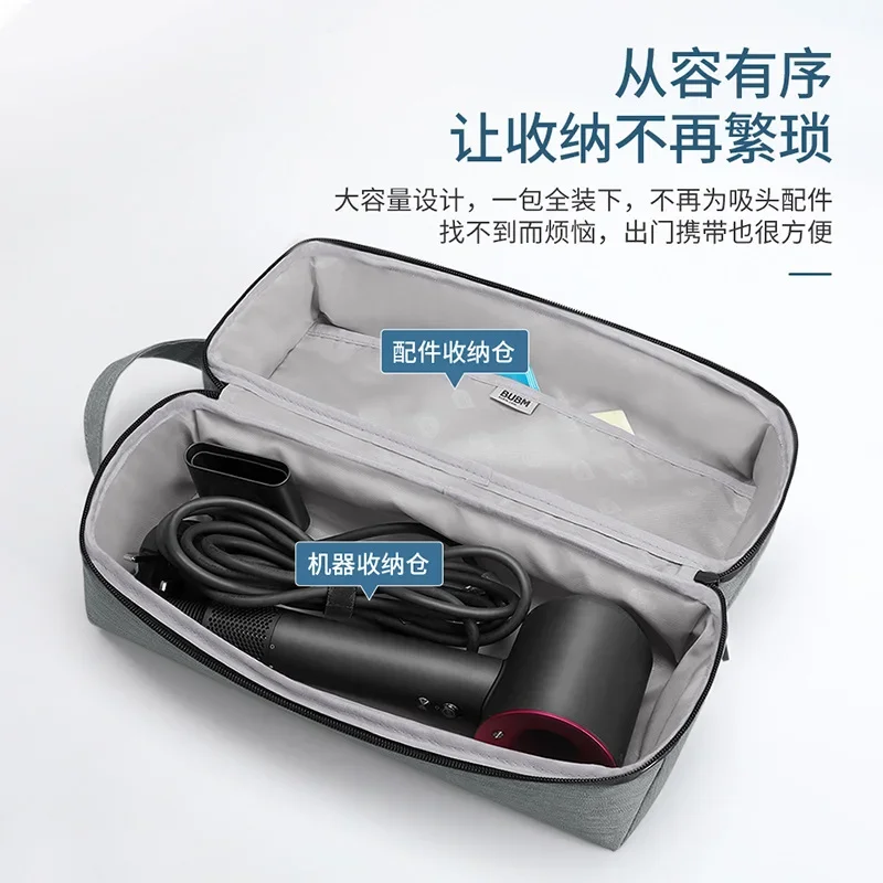 

For Dyson hair dryer accessories storage bag, portable breathable anti curling storage bag