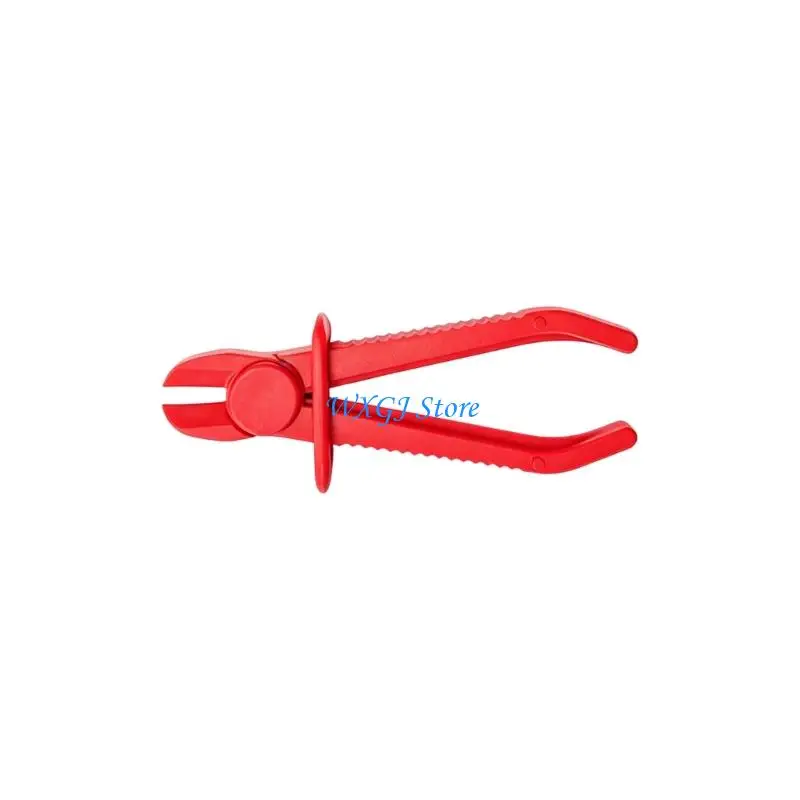 37JE Hose Tube Clamp Pliers with Curved Handles and Plastic Body for Fuel Line Work and Temporary Control Use