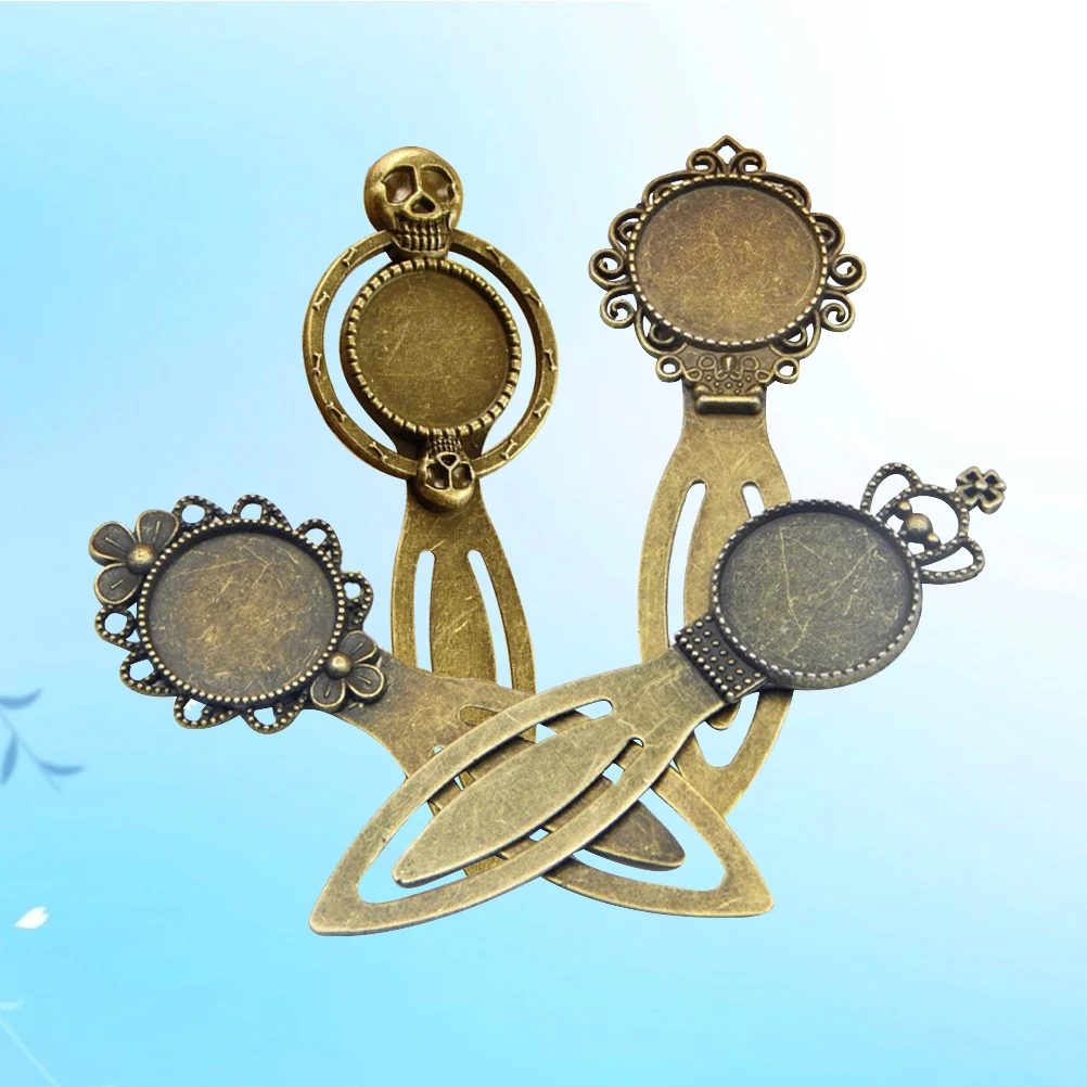 4 قطعة المرجعية خمر قاعدة الصواني DIY بها بنفسك سبيكة قلادة صواني زجاج قبة البلاط لصنع المجوهرات الحرفية الراتنج النقش صور هدية 20 مللي متر