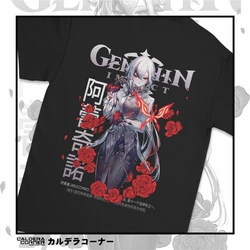 . Kaos Pria Game Anime Genshin Impact Arlecchino Katun Combed