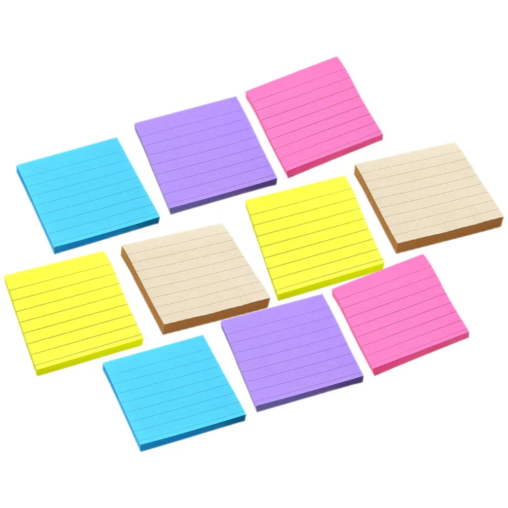 10 Books Memo Pads Multi-Functional Portable Note Stickers for Daily Use Office School Students Self-Adhesive Notes