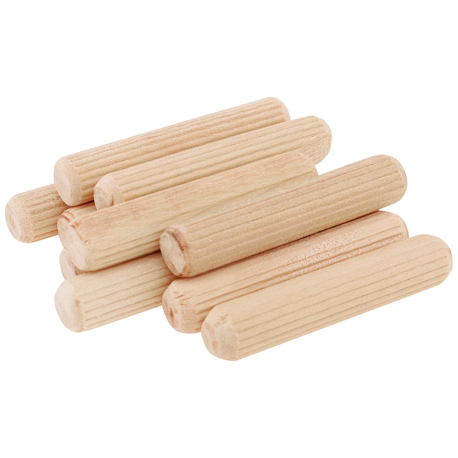 

10pcs Wooden Dowels Hard Wood Grooved Plugs Furniture Woodwork Grooved Fluted Pin Craft Carpentry Woodworking Doweling Jig Kit