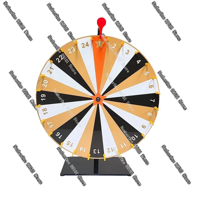 Desktop Lucky Spin Wheel, Creative Small Roulette for Game Activity, Digital Lottery Fun Teaching Prop Turntable