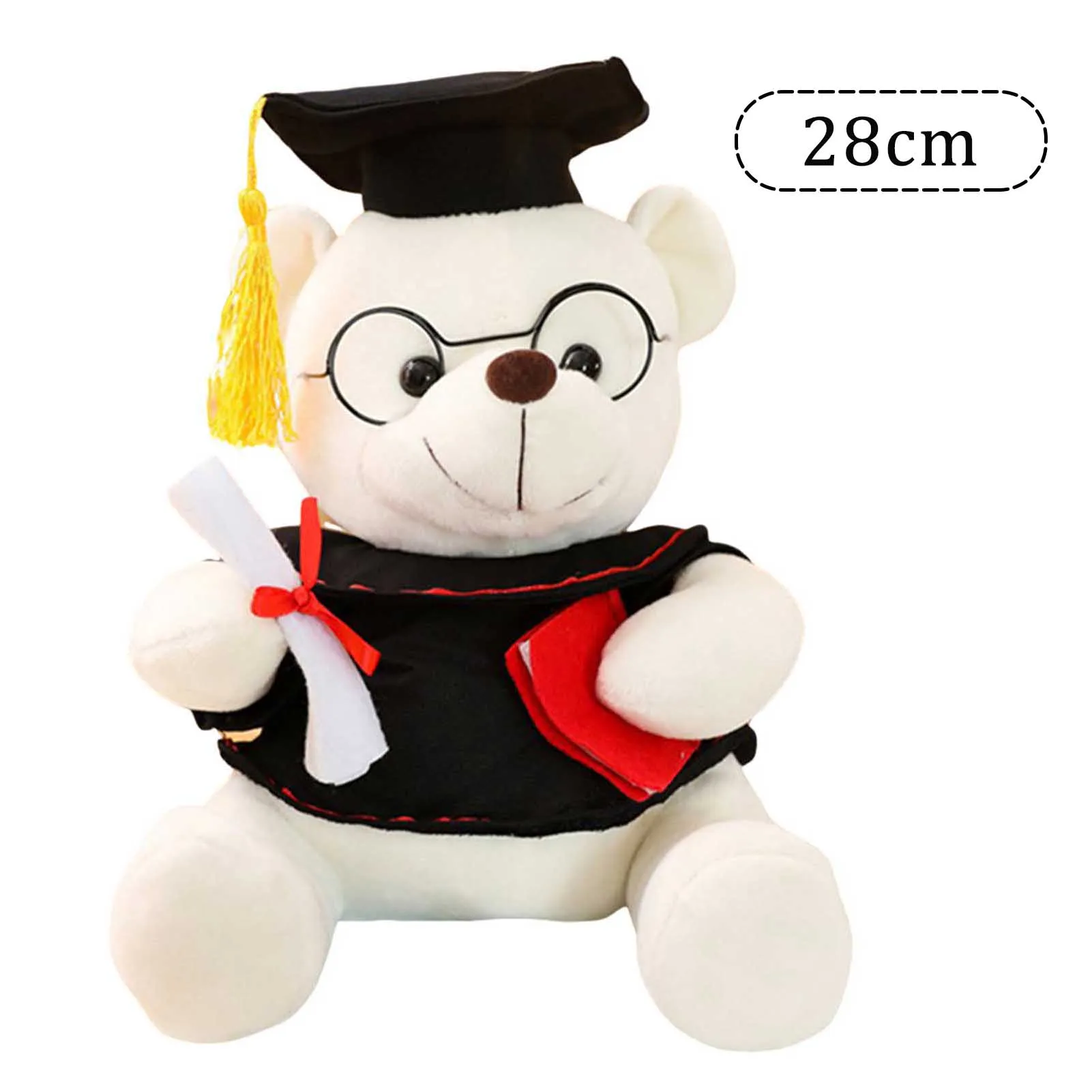 Kawaii Bear Plush Toys Stuffed Doll Skin-friendly Plush Toy Creative Bear Toys for Bedroom Living Room