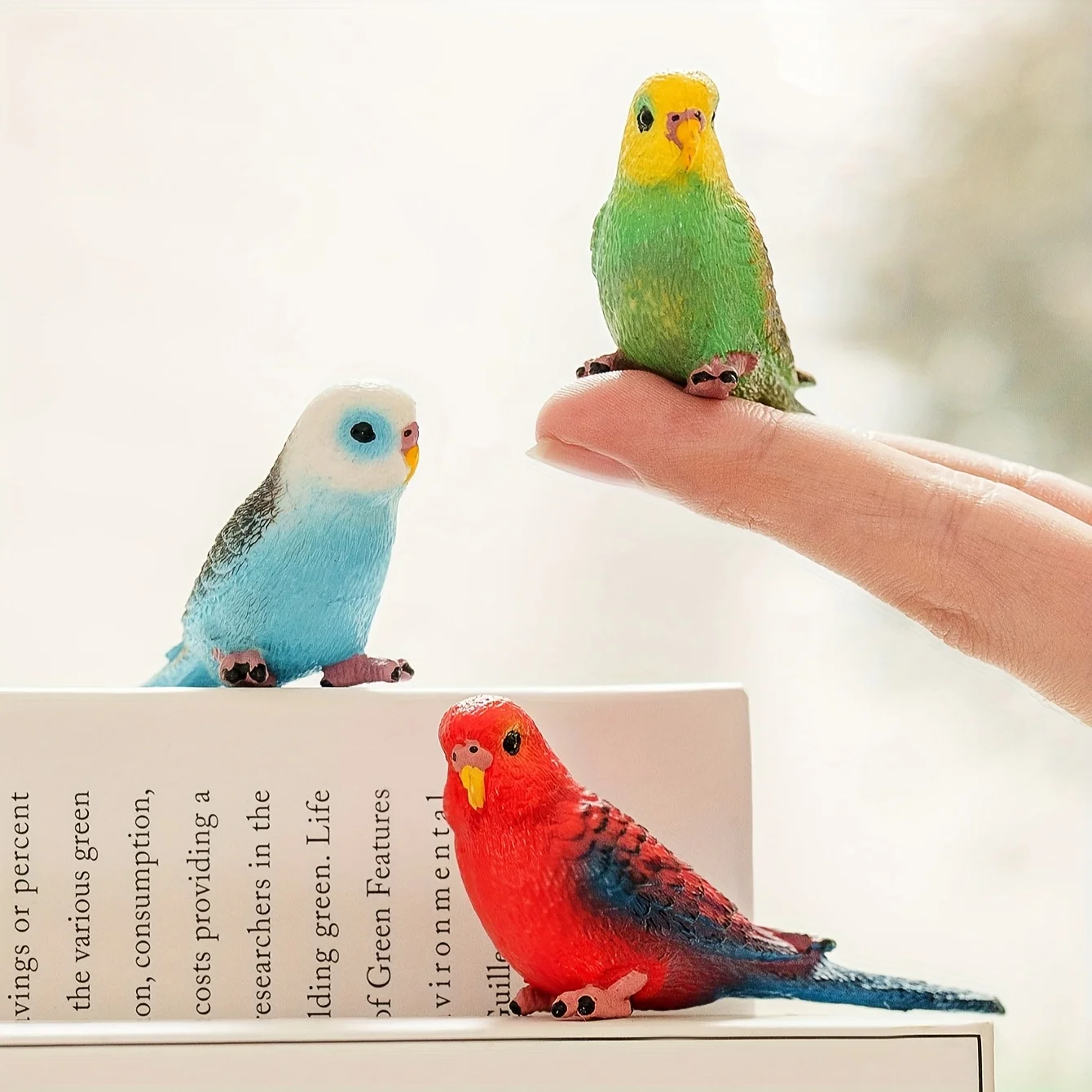 1 Pièce Miniature d'oiseau perroquet simulé : Adorable canari, décoration chaleureuse pour la maison et ornement de bureau