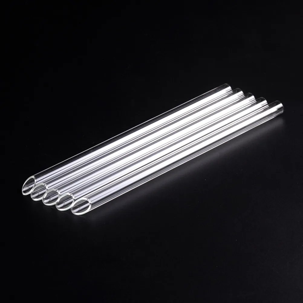 

Набор из 6 стеклянных соломинок: удлиненные, изогнутые и прямые многоразовые трубочки для смузи и баббл-чая, без свинца, из пластика