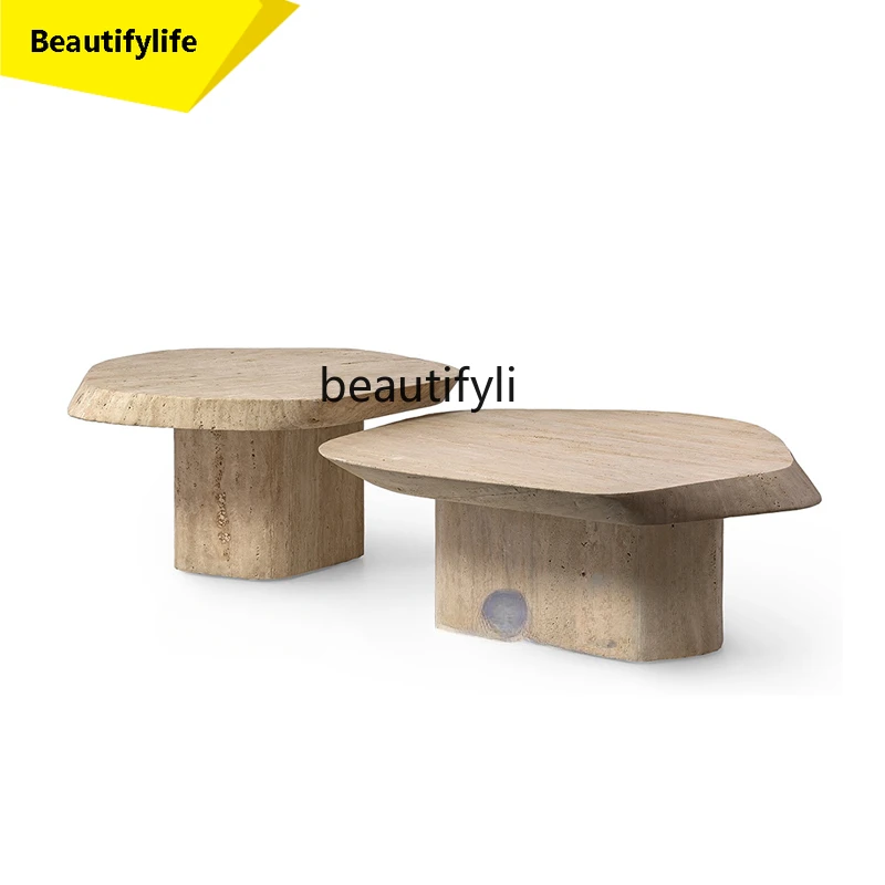 

A38 Цзи Цзи Стиль Дизайнерская Модель Неправильной Формы Натуральный Римский Пещерный Камень Комбинированный Чайный Столик Креативная Модель Комнаты Журнальный Столик