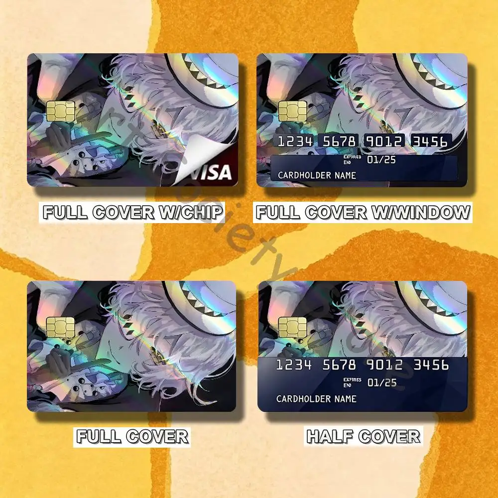 N-Nikolai Gogol BSD Laser shimmer Name Card Sticker Decorate Bank Card Couple Student Study Supplies Decals Patch Documents Gift