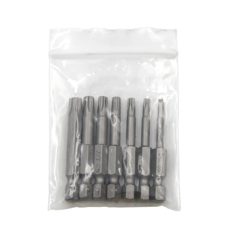 5 Point Security Star Torx Screwdriver Bits Set T10-T40 2-Inch Length 7 Pieces J2FA