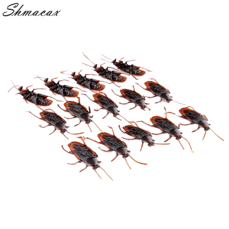 10Pcs/lot simulation fake rubber cockroach funny toy special lifelike model