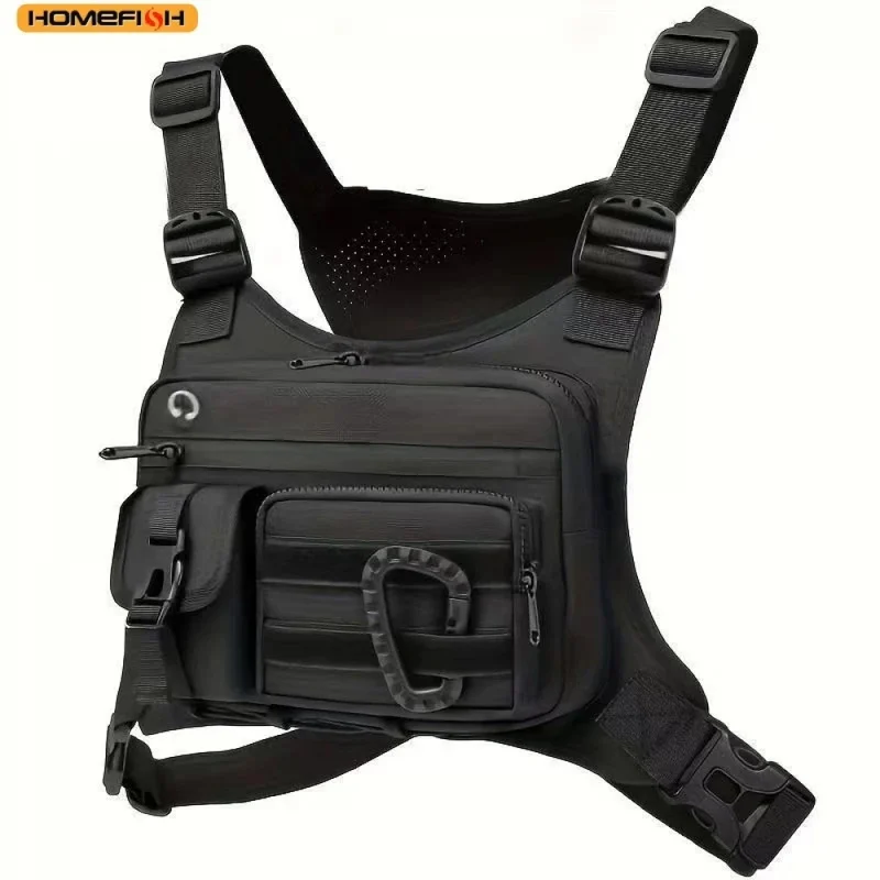 HOMEFISH Outdoor Chest Bag For Men and Women, Tactical Vest For Running, Cycling, EDC  Pack Rig Sports Workouts