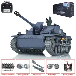 Heng Long 1/16 Scale 7.0 Customized Stug III RTR RC Battle Tank 3868 Model Metal Tracks Wheels Cars Toys for Boys TH17423