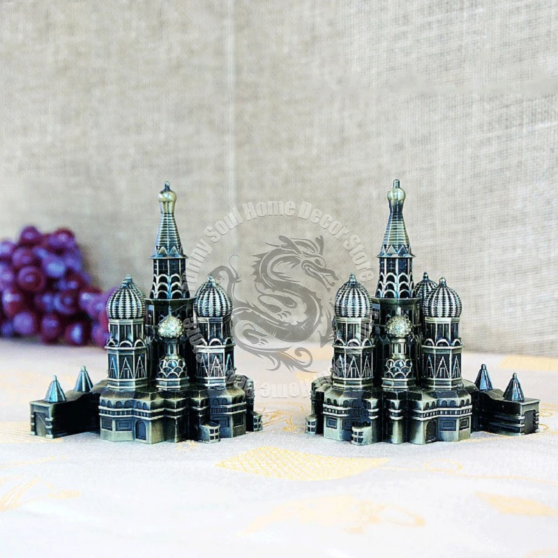 Metal Kremlin Red Square Moscow UNESCO Heritage Model Historic Russian Landmark Collectible Souvenir Gift Home Office Decor