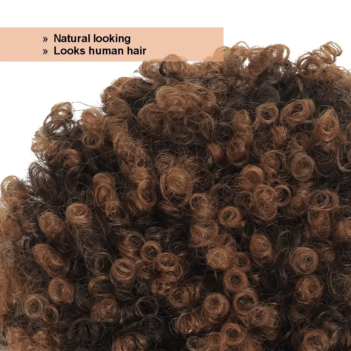 Cola de Caballo con cordón Afro Puff con Clip de pelo rizado en flequillo extensión de cola de caballo corta postizos Updo de chica negra para mujeres