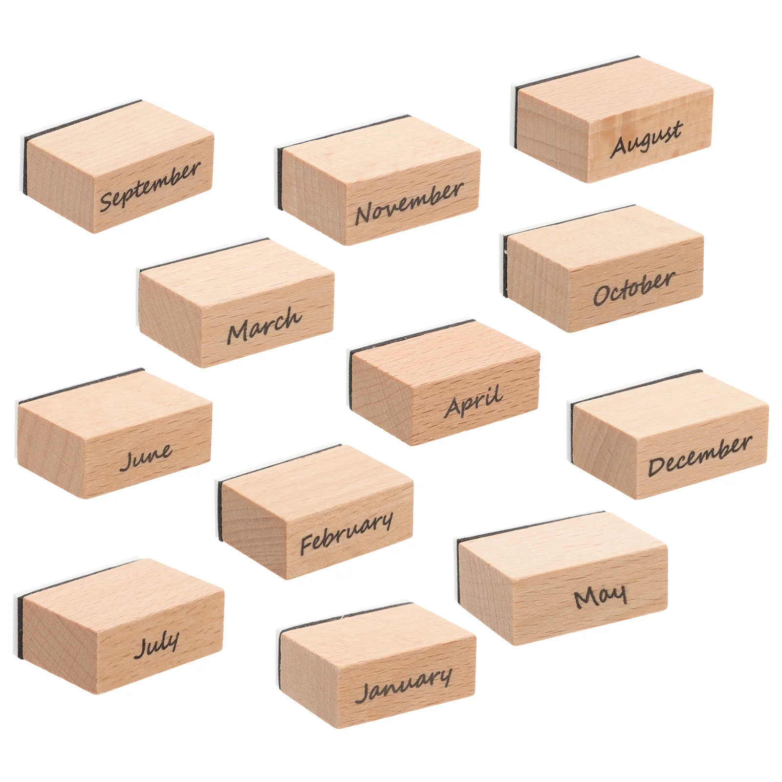 Set di timbri in legno Timbri con numeri Timbri Mini decalcomania Alfabeto per bambini Sigillo Numeri pianificatore fai-da-te Il cerchio