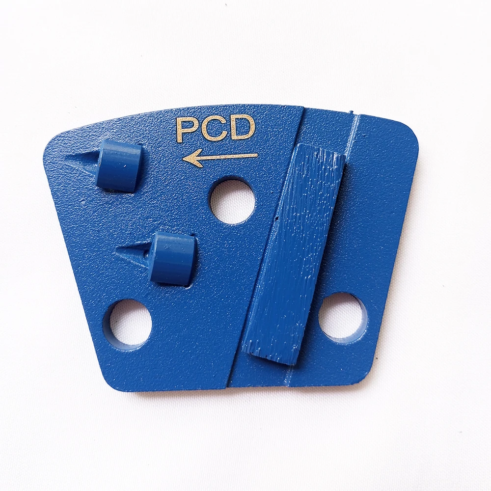 Trapezoid PCD Right and Left Diamond Grinding Disc Wheel Sintered Segment Metal Block Abrasive For Epoxy Concrete Floor