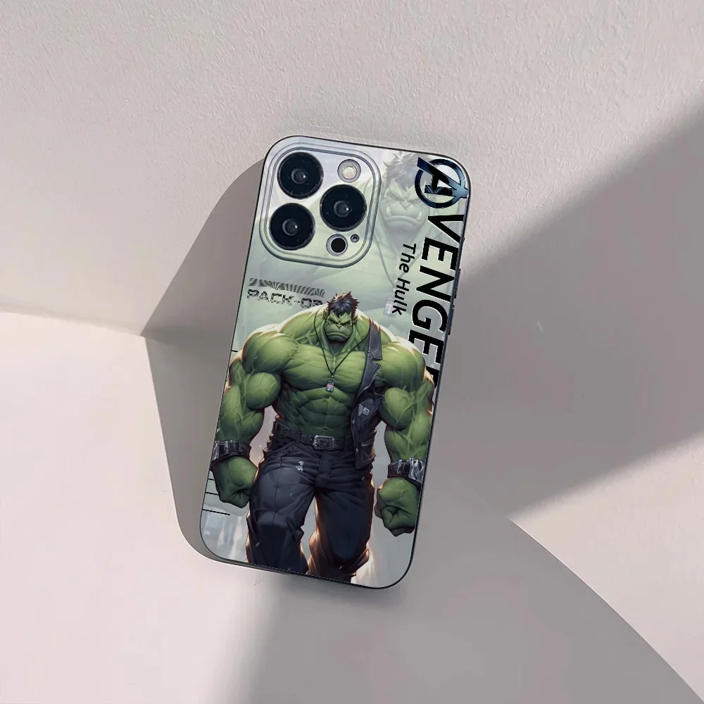 Marvel Hulk Spider Iron Man Panther Black Phone Case for iPhone 15 14 Plus 13 12 11 Pro Max X XS XR Silicone Cover Funda Shell