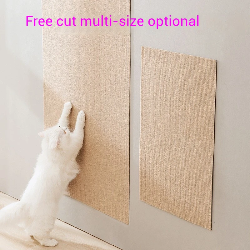 Cat Scratching Mat Self-Adhesive Trimmable Carpet Cat Scratching Post Carpet for Anti-scratching Sofa Furniture Protection