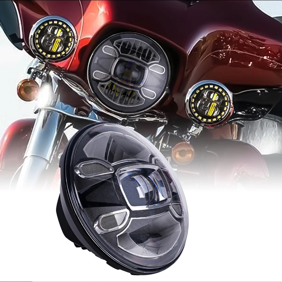 

RTS Motorcycle Light System 7 inch Round Led Headlight IP68 High Low Beam 7" Motorcycle headlight