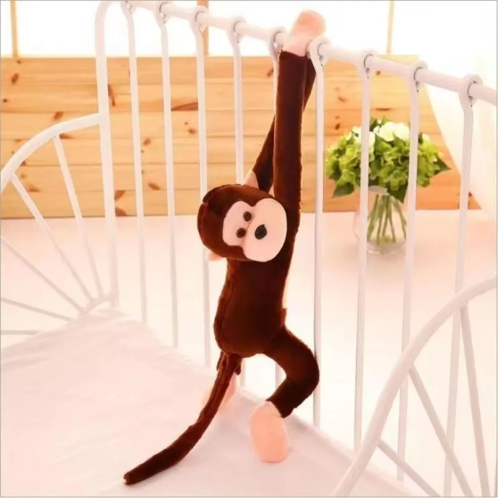 Macaco de braço longo colorido macio pendurado boneca de pelúcia macaco brinquedos casa macaco pingentes ornamentos de macaco de braço longo