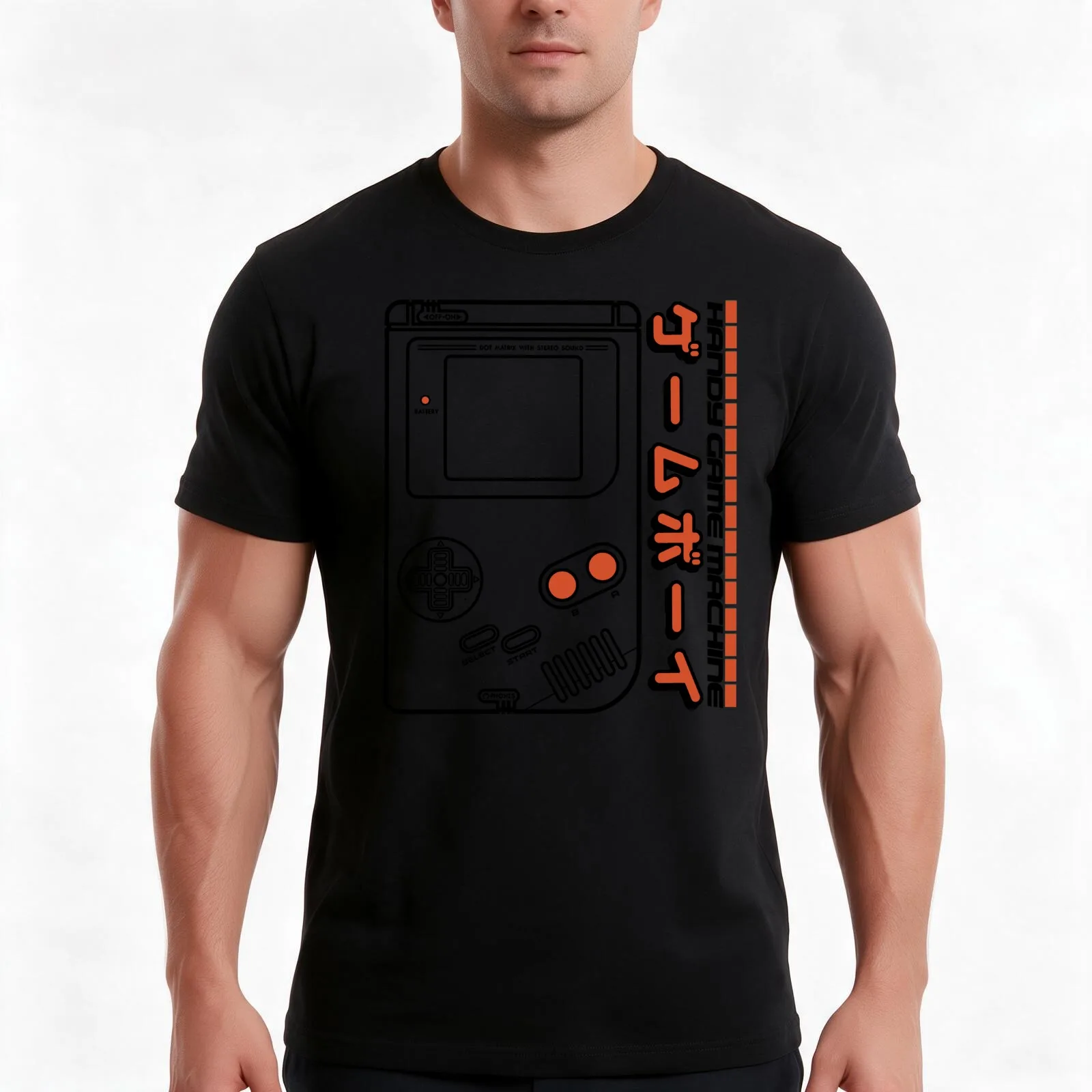 Handy Game Machine T-Shirt Summer Casual Cotton Tee Oversized Streetwear Tops Vintage Graphic Print Loose Fit Short Sleeve